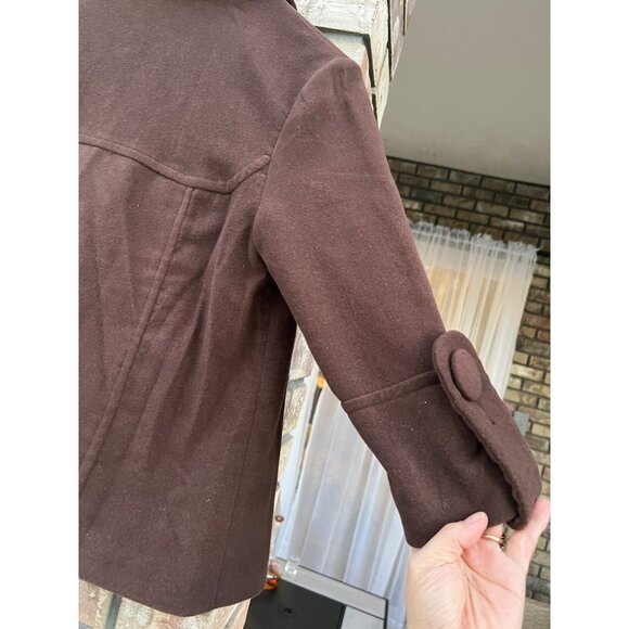 Jack by BB Dakota | Double Breasted Peacoat in Brown | L (fits like M) - Picture 7 of 10